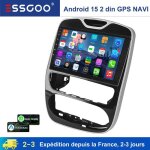 Autoradio 2 din - essgoo - android 15 - renault clio 4 - cran 101 - carplay / android auto