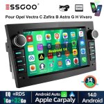 Autoradio 2din apple carplay 1go + 32go - essgoo - pour opel astra h vectra c zafira meriva - cran tactile ...