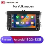 Autoradio 7 gearelec android 13 wifi bluetooth 2g + 32g pour vw passat 6 7 cc polo golf 5 6 touran t5 ...