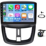 Autoradio 8core 4g + 64g 9 pouces pour peugeot 207 avec carplay android auto