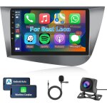 Autoradio 9 pouces - android 15 - gps carplay - pour seat leon 2005 - 2013 - 2 + 64g - fm / rds - lien ...
