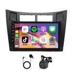 Autoradio 9 pouces avec car - play gps navigation toyota yaris 2005 - 2011 android 14