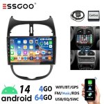 Autoradio android 14 4 + 64go pour peugeot 206 206cc 206sw 2000 - 2008 essgoo carplay voiture gps doppel ...