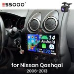 Autoradio android 14 - essgoo - nissan qashqai j10 - 9 �cran - carplay - android auto - gps