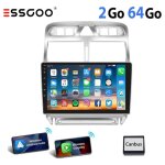 Autoradio android 15 - essgoo - 2go + 64go - peugeot 307 - cran 9 - carplay - bluetooth