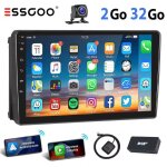 Autoradio android 15 - essgoo - 9 pouces - carplay - bluetooth - ford transit focus kuga