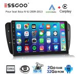 Autoradio android 15 - essgoo - 9 tactile - 2go + 32go - carplay - pour seat ibiza 2009 - 2013