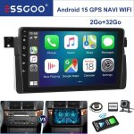 Autoradio android - essgoo - 9 �cran tactile - carplay - bmw e46 - 2go + 32go