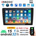 Autoradio android - essgoo - peugeot 407 - 9 �cran - carplay / android auto - gps / wifi