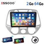 Autoradio android pour hyundai i20 - essgoo - 9 pouces - 2go + 64go - carplay sans fil - bluetooth 4. ...