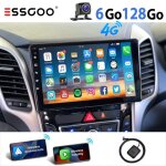 Autoradio android pour hyundai i30 - essgoo - 9 pouces - android 15 - 6go ram - 128go rom - carplay - ...