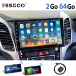 Autoradio android pour hyundai i30 - essgoo - 9 pouces - 2go + 64go - carplay sans fil - bluetooth 4. ...