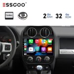 Autoradio android pour jeep - essgoo - 7 pouces - 2go + 32go - carplay - android auto - gps - fm - bluetooth ...