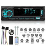 Autoradio bluetooth 7 couleurs stereo poste radio assistant vocal + app poste radio voiture bluetooth ...