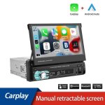 Autoradio bluetooth - prumya - mp5 - �cran 7 pouces - carplay - usb 2. 0 - t�l�commande usb