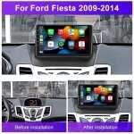 Autoradio carplay pour ford pour fiesta pour mk6 bj. 2009 - 2014 - ibeafilly - 9pouce ecran android 13 ...