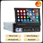 Autoradio avec écran tactile rétractable bluetooth fm usb eq 4 c?urs 7 lecteur mp5 mirrorexhaus 1din Autoradio avec écran tactile rétractable bluetooth fm usb eq 4 c?urs 7 lecteur mp5 mirrorexhaus 1din