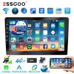 Autoradio essgoo 4g - android 14 - 10 - dab + - carplay - bluetooth - cam�ra de recul