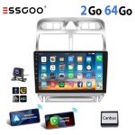 Autoradio - essgoo - 9 android 15 - peugeot 307 - carplay sans fil - cam�ra de recul