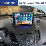 Autoradio essgoo - android 14 - 9 pouces - octa - core - carplay - ford fiesta mk6 2008 - 2016