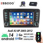 Autoradio - essgoo - audi a3 - android 14 - 64go - carplay - 7 pouces - camra de recul