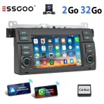 Autoradio - essgoo - bmw s�rie 3 e46 - carplay / android auto - �cran 7 pouces - cam�ra de recul