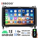 Autoradio - essgoo - mercedes benz - android 15 - cran tactile - carplay / bluetooth