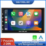 Autoradio gearelec 7 pouces android 13 avec carplay android auto gps navigation wifi bluetooth aux [2 ...