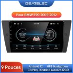 Autoradio gearelec 9 pouces android pour bmw e90 2005 - 2012 avec carplay et android auto gps bluetooth ...