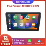 Autoradio gearelec android 9 pouces pour peugeot 308s 2013 - 2017 avec carplay android auto gps navigation ...