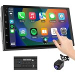 Autoradio haudio 7 pouces 2 din pour apple carplay et android auto avec cam�ra de recul fm / am mirror ...