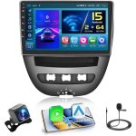 Autoradio hikity 10. 1 android 15 pour toyota aygo / peugeot 107 / citroen c1 carplay bluetooth