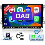Autoradio hikity 9 dab android 15 pour vw golf 5 6 passat seat skoda avec carplay et gps