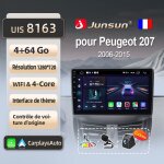 Autoradio junsun - nobrand - peugeot 207 207cc - 4go ram - 64go stockage - wifi carplay gps