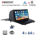 Autoradio st�r�o gps - essgoo - ford fiesta mk6 2008 - 2016 - android 4 + 64g - carplay - cam�ra