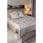 Autrefois boutis patchwork saint valentin - dessus de lit 230x250 cm avec 2 taies doreiller 65x65 cm ...