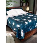 Autrefois couvre - lit 240x260 colibri bleu ? dessus de lit 2 places + 2 taies ? double face velours ...