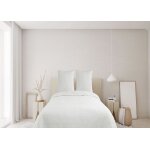 Autrefois dessus de lit boutis coton 230 * 250 cm + 2 taies 65 * 65 cm plaisance blanc couvre - lit 2 ...