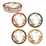 Autumn breeze coffret 4 assiettes � dessert 19 cm - easylife