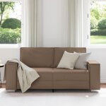 Autumn salelgant canap loveseat canap dangle / sofa - avec accoudoirs - cappuccino 140 cm en simili ...