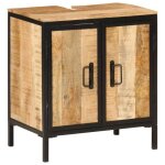 Autumn salemeuble pour vasque  poser / meuble wc - armoire lavabo de salle de bain bois massif de manguier ...
