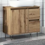 Autumn salemeuble pour vasque  poser / meuble wc - armoire de lavabo de salle de bain chne artisanal ...