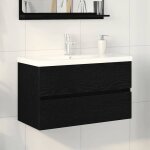 Autumn salemeuble pour vasque � poser / meuble wc - cabinet de lavabo ch�ne noir 80 x 39 x 62 cm bois ...