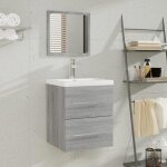 Autumn salemeuble pour vasque à poser / meuble wc - meuble lavabo avec bassin intégré sonoma gris bois ... Autumn salemeuble pour vasque à poser / meuble wc - meuble lavabo avec bassin intégré sonoma gris bois ...