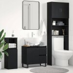 Autumn salemeuble pour vasque  poser / meuble wc - meuble sous lavabo chne noir 65 x 33 x 60 cm bois ...