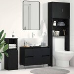 Autumn salemeuble pour vasque  poser / meuble wc - meuble sous lavabo chne noir 80 x 33 x 60 cm bois ...