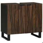 Autumn salemeuble pour vasque � poser / meuble wc - meuble sous lavabo avec �tag�re marron noir 62 x ...