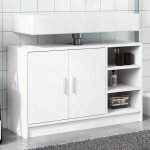 Autumn salesupport vasque / meuble bas wc - armoire dvier blanc 90x29x55 cm bois dingnierie 2025264499 ...