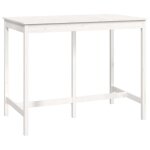 Autumn saletable de bar blanc 140x80x110cm - table de salle � manger table de cuisine bois massif de ...