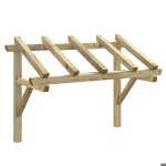 Auvent en bois de porte pin solide 150x100x100 cm - résistant - extérieur - jardin Auvent en bois de porte pin solide 150x100x100 cm - résistant - extérieur - jardin